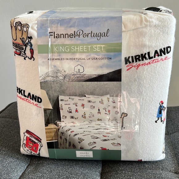 munki munki Bedding King Size Kirkland Signature Motif Flannel